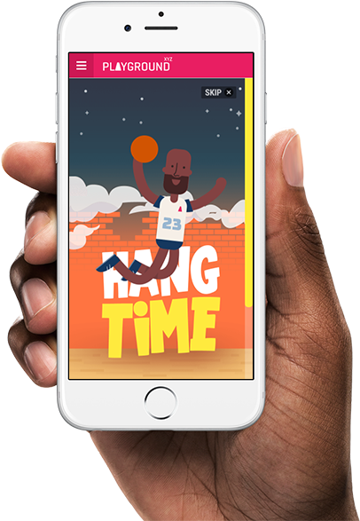 Hang Time Sample - Playground Xyz Hangtime (450x750), Png Download