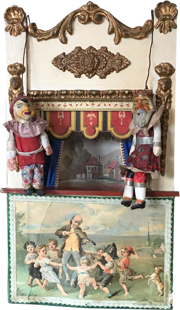 1890's Very Rare Doll Size French Guignol Puppet Theater - Creative Arts (1000x1000), Png Download