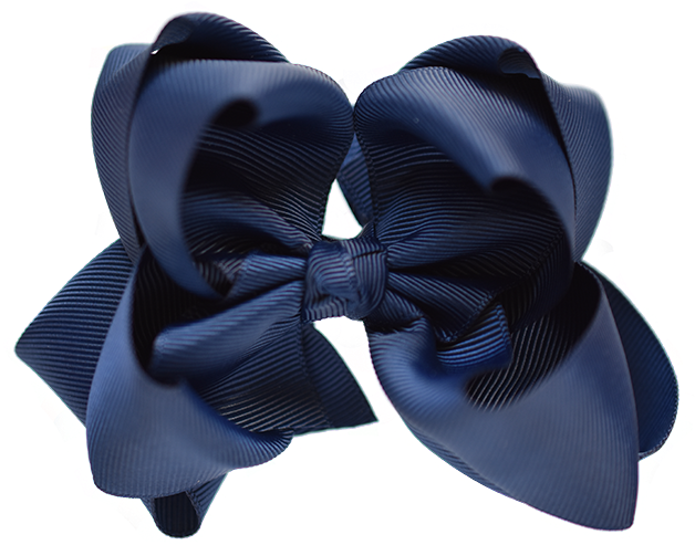 Grosgrain Ribbon Hair Bow Large Double - Satin (640x640), Png Download