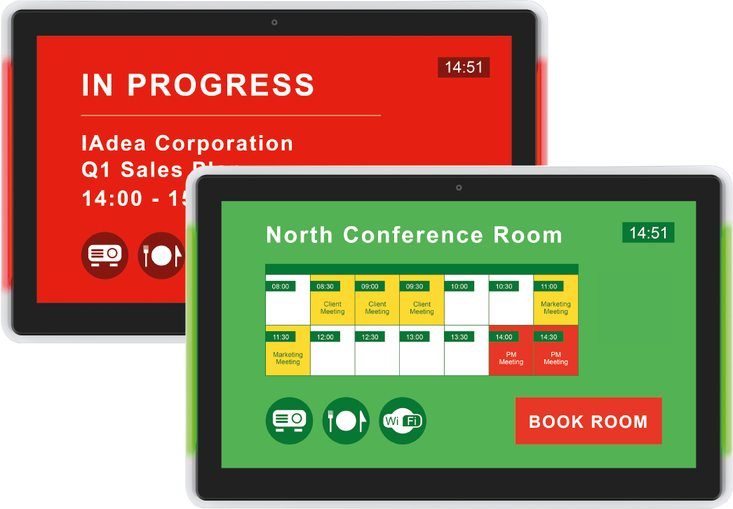 Clearly Stat The Status Of Each Meeting Room By Using - Digital Signage (1045x727), Png Download