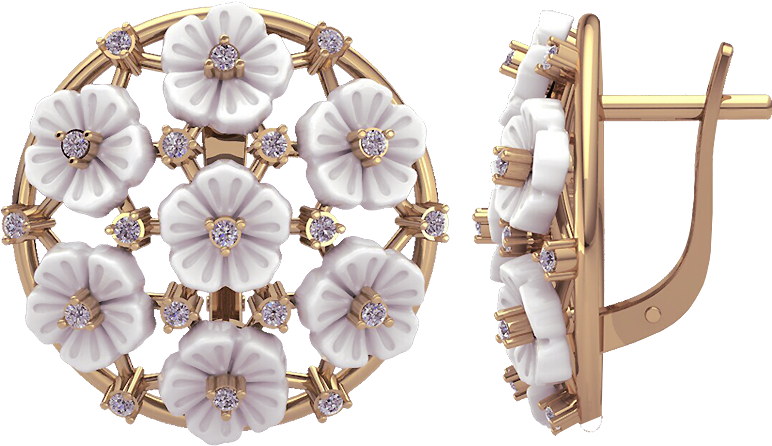 "northern Flowers" - Earrings (818x768), Png Download