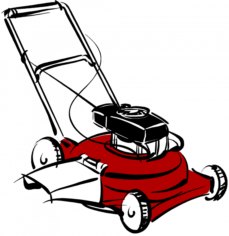 Png Peoria Youth Learn Jobs Skills In Lawn - Cartoon Push Lawn Mower (800x825), Png Download