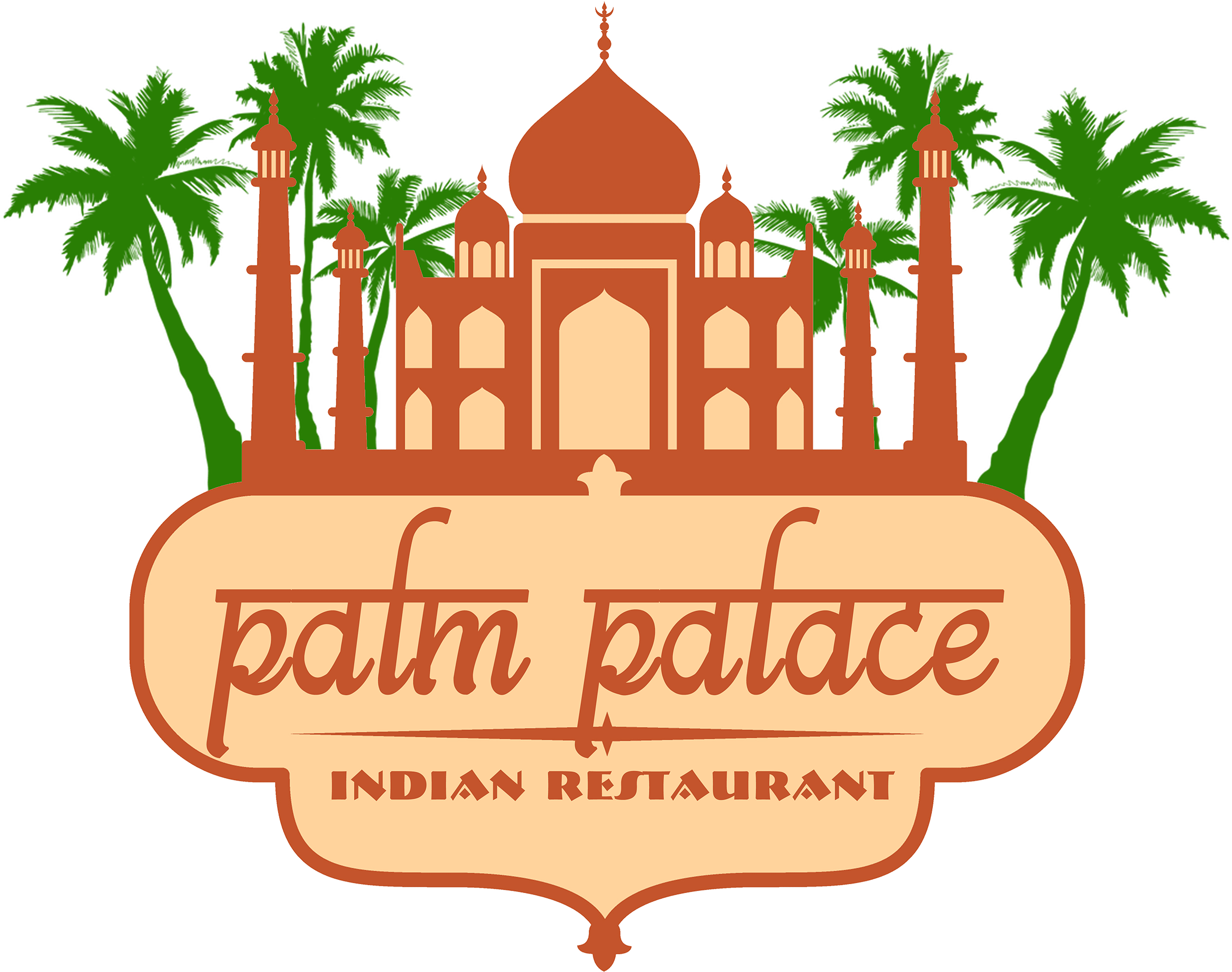 Palm Palace Indian Restaurant - Indian Palace Clip Art (2500x2500), Png Download