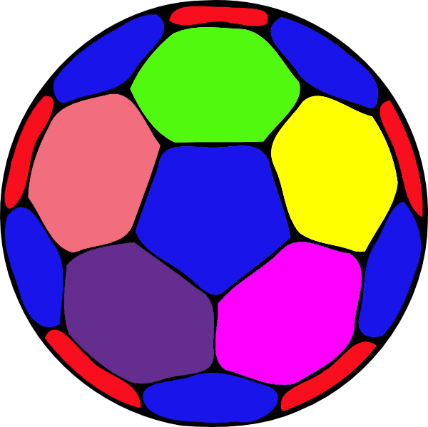 Color Handball Ball A Free Images At Clkercom Vector - Color Soccer Ball Clipart (600x599), Png Download