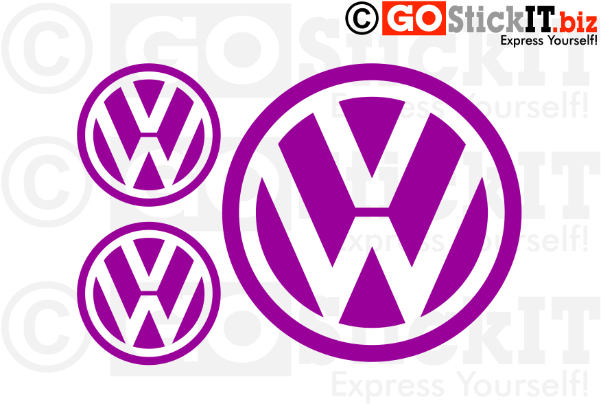 Vw Volkswagen Logo Set Vinyl Decal Sticker - Corel Draw 12 Logo Design (900x613), Png Download