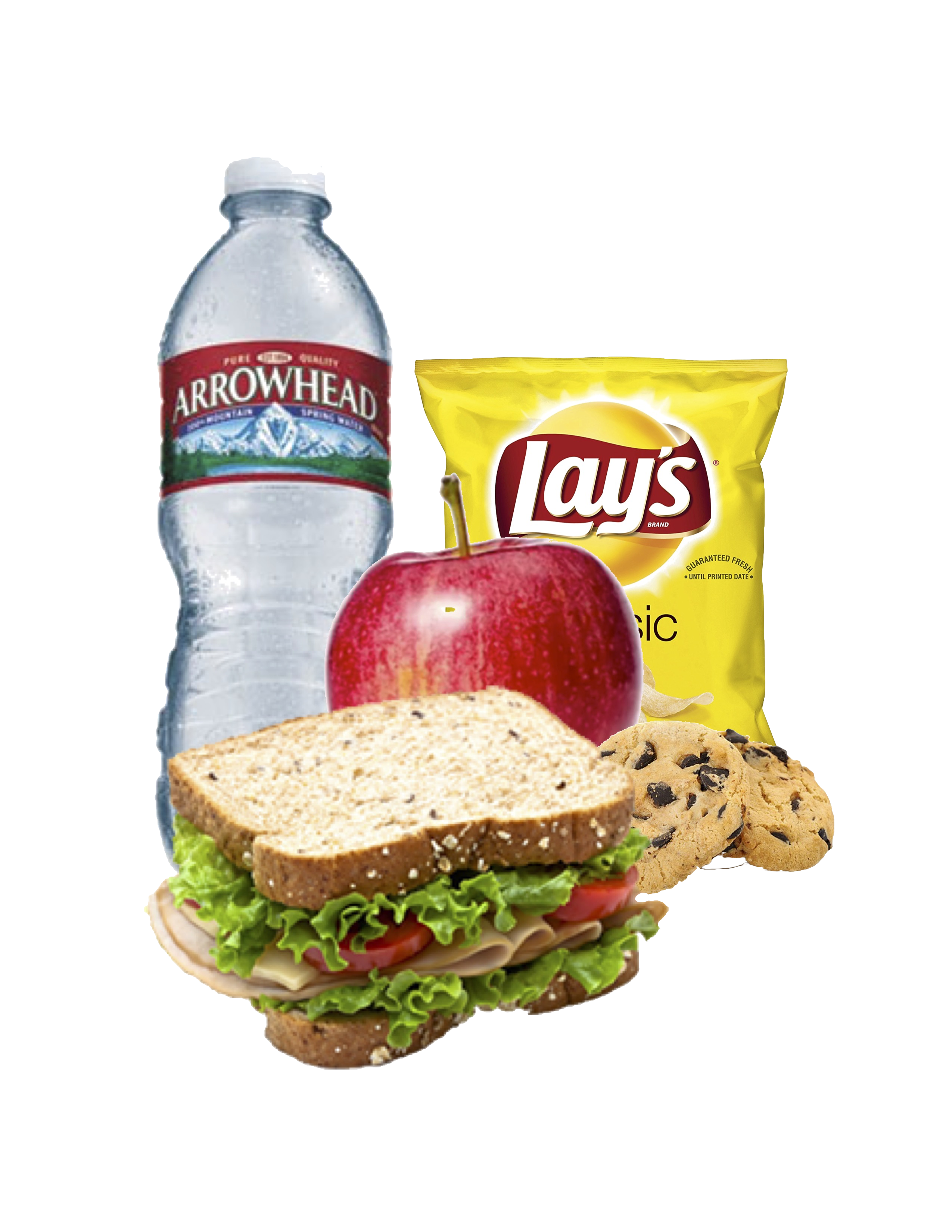 Sack Lunch - Fast Food (2550x3300), Png Download