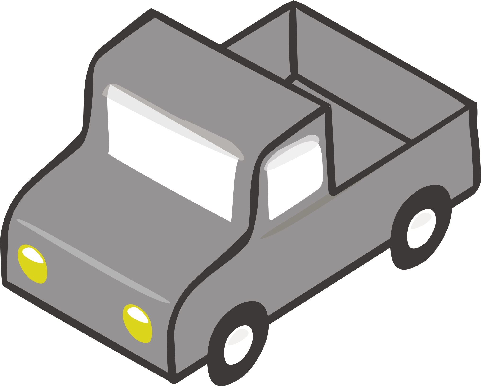 This Free Icons Png Design Of Isometric Gray Truck (2400x1930), Png Download