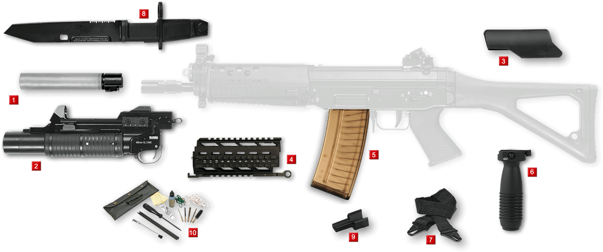 Sg - Assault Rifle (1200x514), Png Download