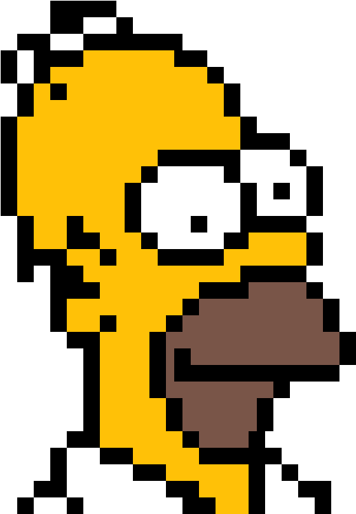 Homer Simpson - Рисовать По Клеточкам Симпсонов (1200x1200), Png Download