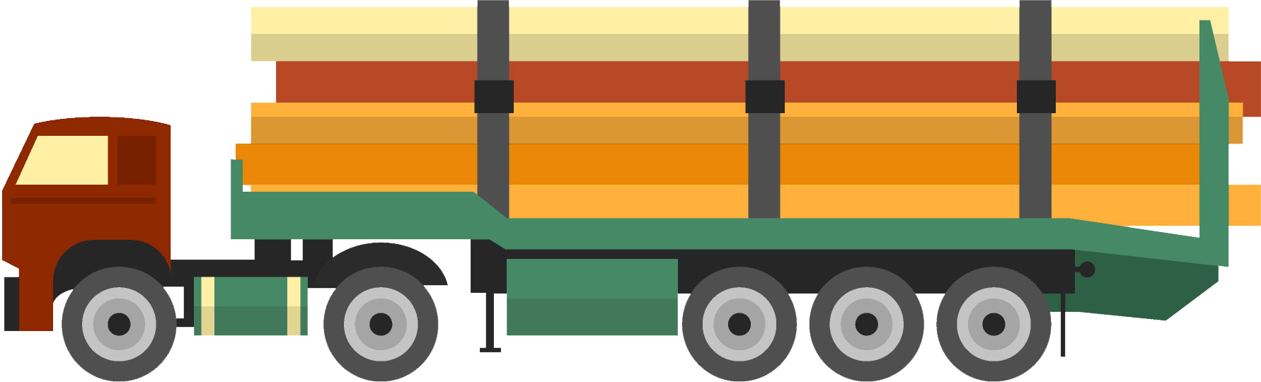 Beaver Tail Truck Icon Big - Truck (1782x540), Png Download