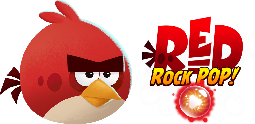 Red - Angry Birds Pop Red Rock Pop (1042x506), Png Download