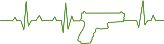 Gun Heartbeat - Line Art (675x675), Png Download