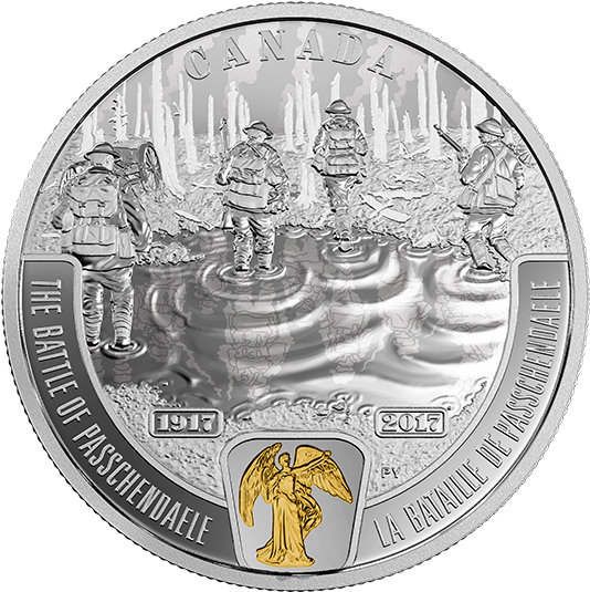 The Battle Of Passchendaele - Canada Coin Passchendaele (570x570), Png Download