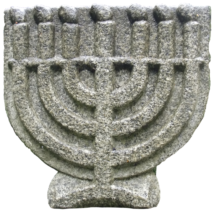 Candlestick, Siebenarmig, Sculpture, Menorah, Religion - Menorah (741x720), Png Download