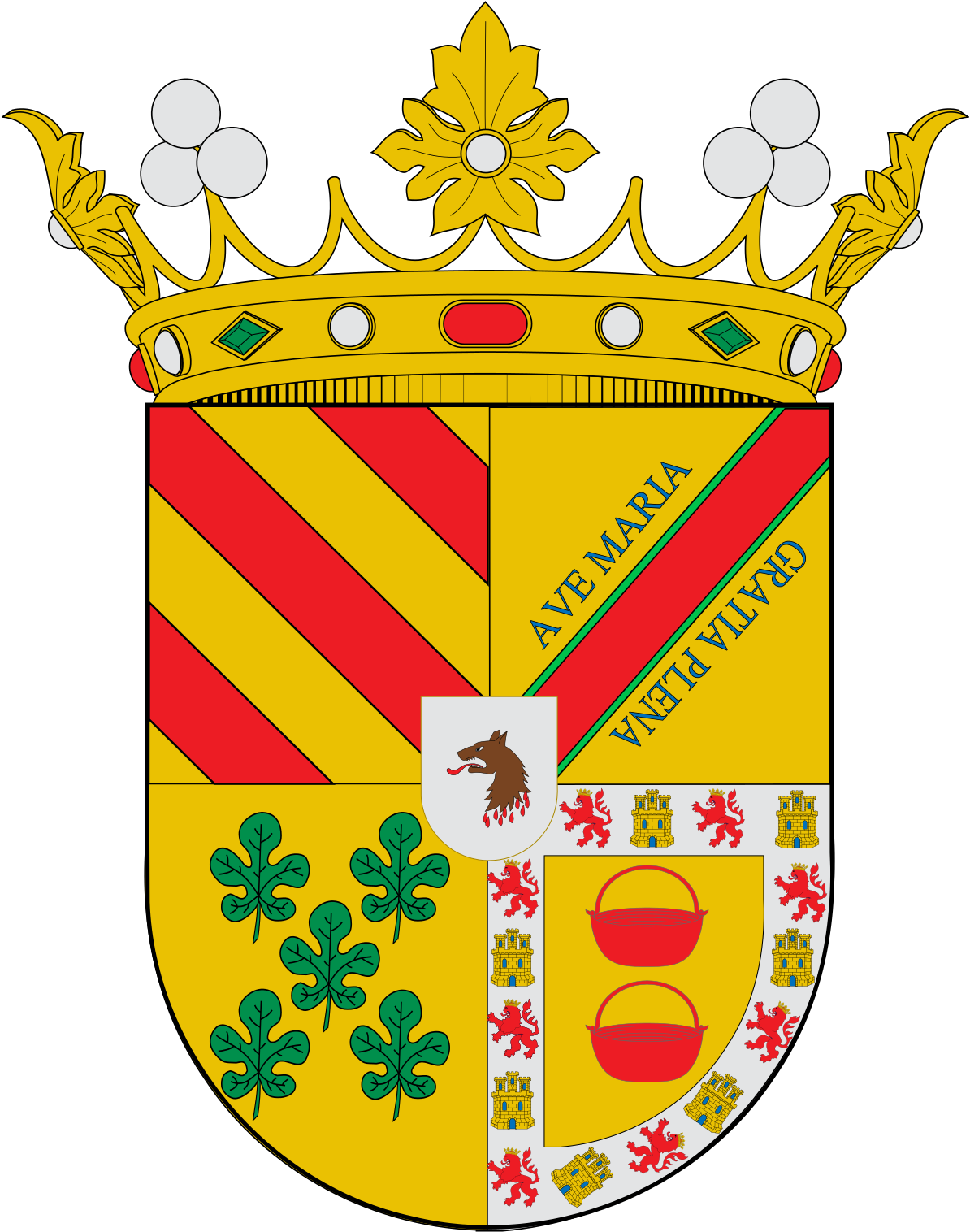 Diego Fernández De Córdoba Y Lasso De La Vega - Escudo De Armas De Los Velez (1200x1526), Png Download