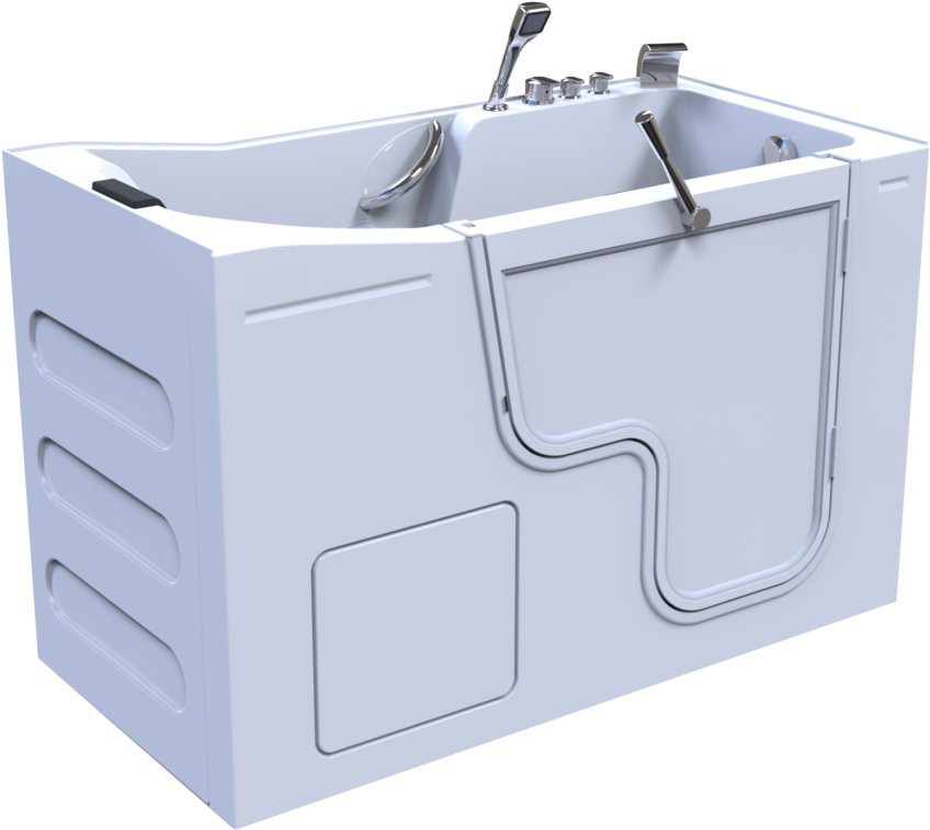 3d Model Of Oasis Style Walk-in Bathtub, Door Closed, - Bathtub (1024x889), Png Download