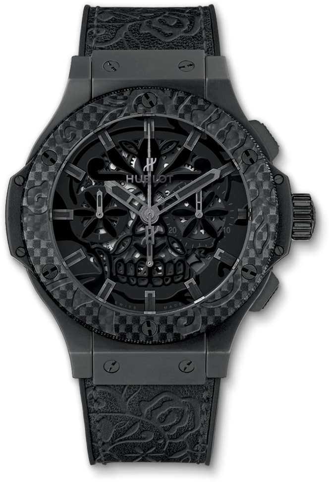 Big Bang Aero Bang Sugar Skull Ceramic Carbon - Big Bang Sang Bleu All Black Blue (1000x1000), Png Download