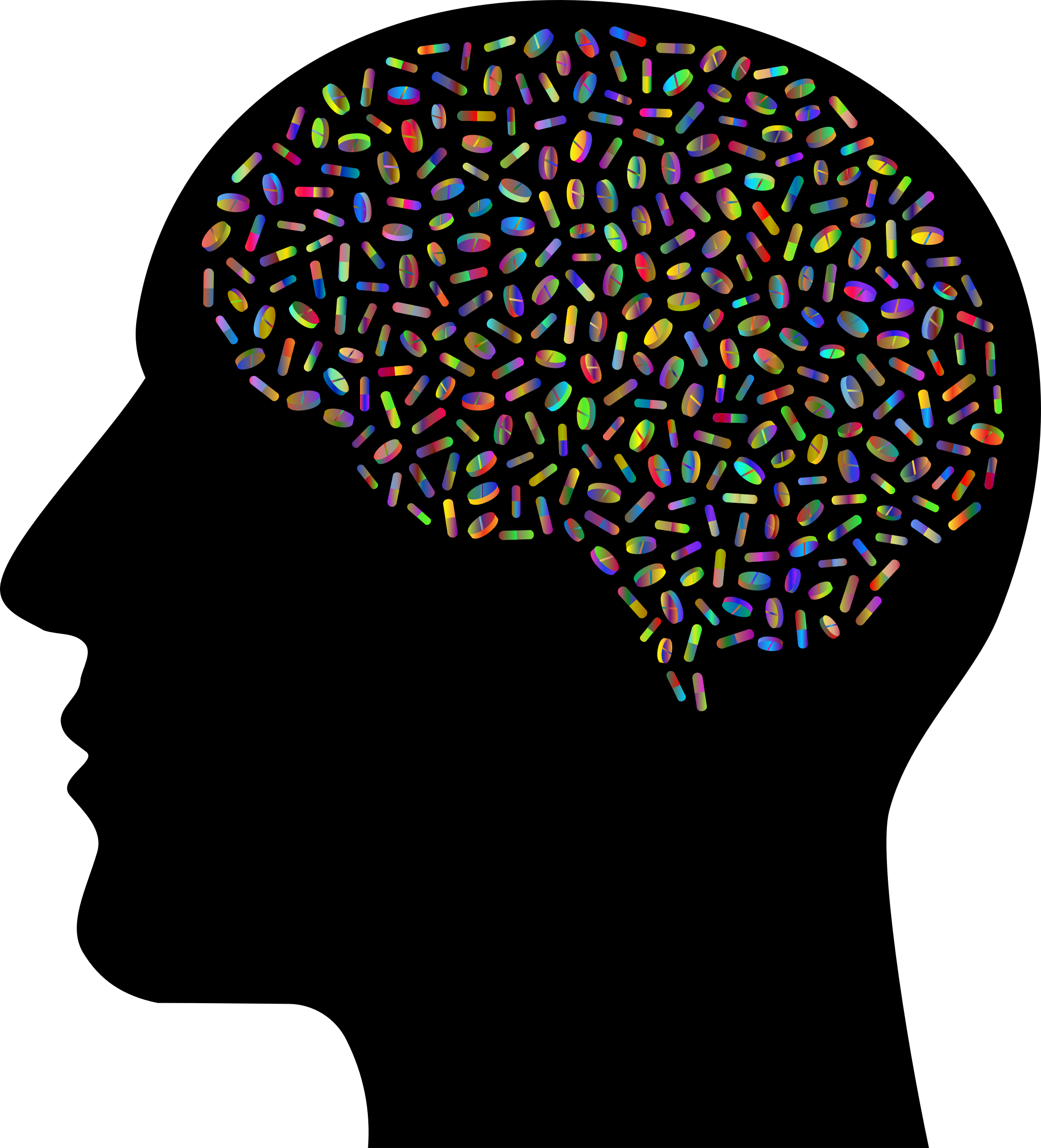 Big Image - Brain In Skull Clip Art (2134x2354), Png Download