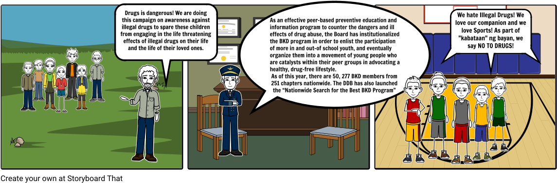 Awareness Campaign On Illegal Drugs - Illicit Drugs Storyboard (1164x385), Png Download
