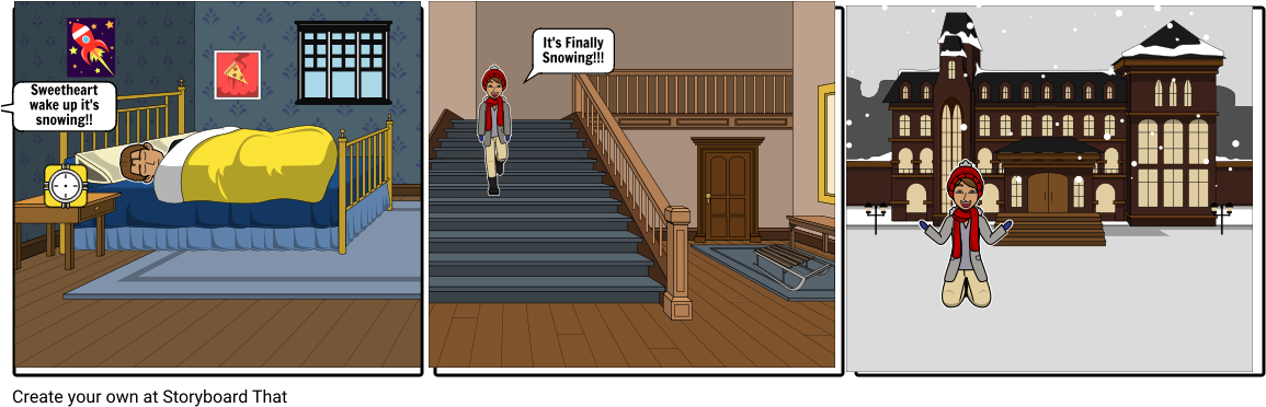 It's Snowing - Cartoon (1164x385), Png Download