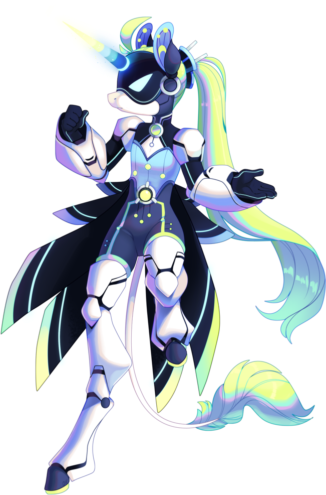 Frogbians, Clothes, Cyborg, Female, Glowing Horn, Jewelry, - Cartoon (683x1024), Png Download