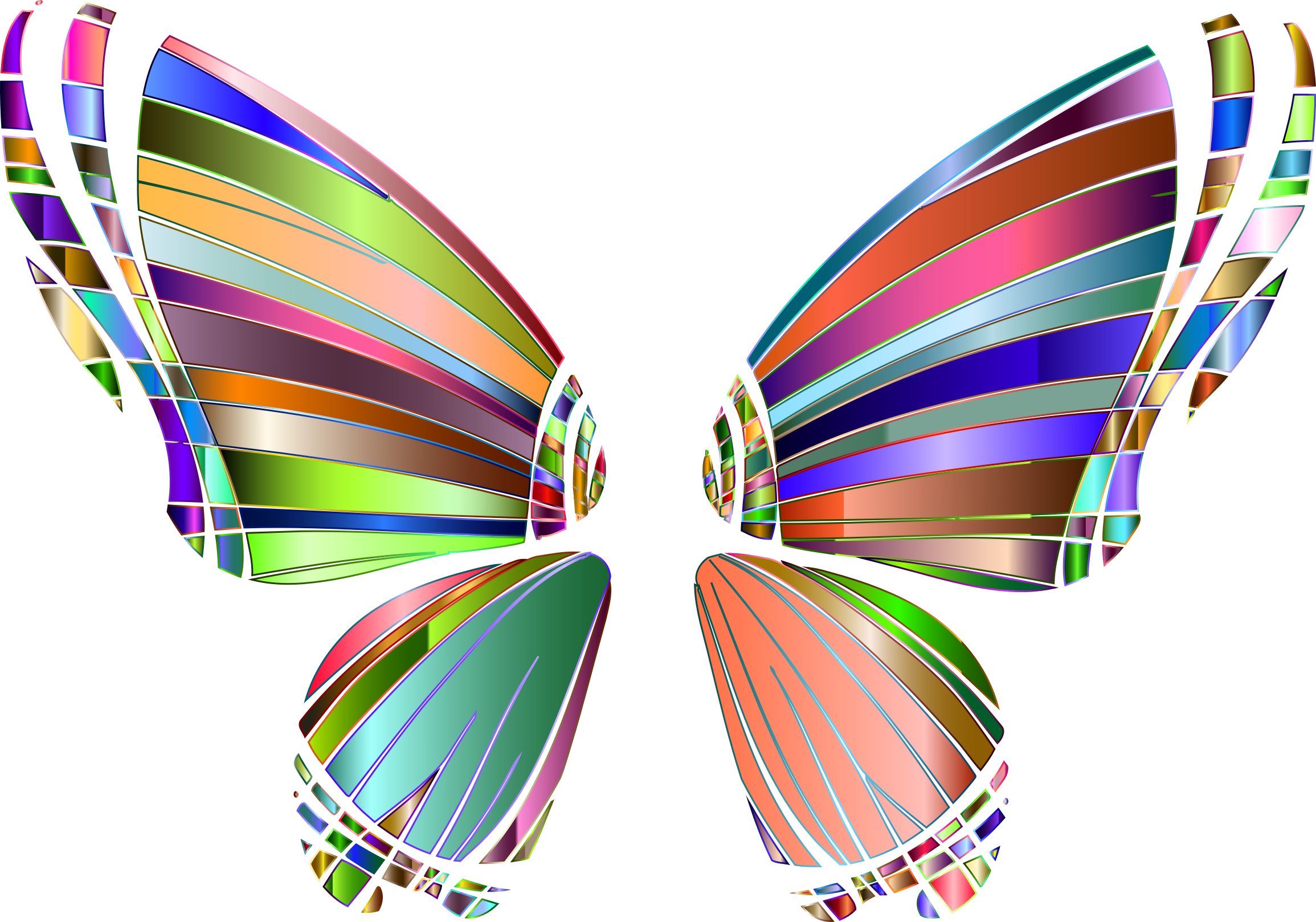 Rgb Butterfly Silhouette 10 5 No Background Icons Png (2310x1618), Png Download