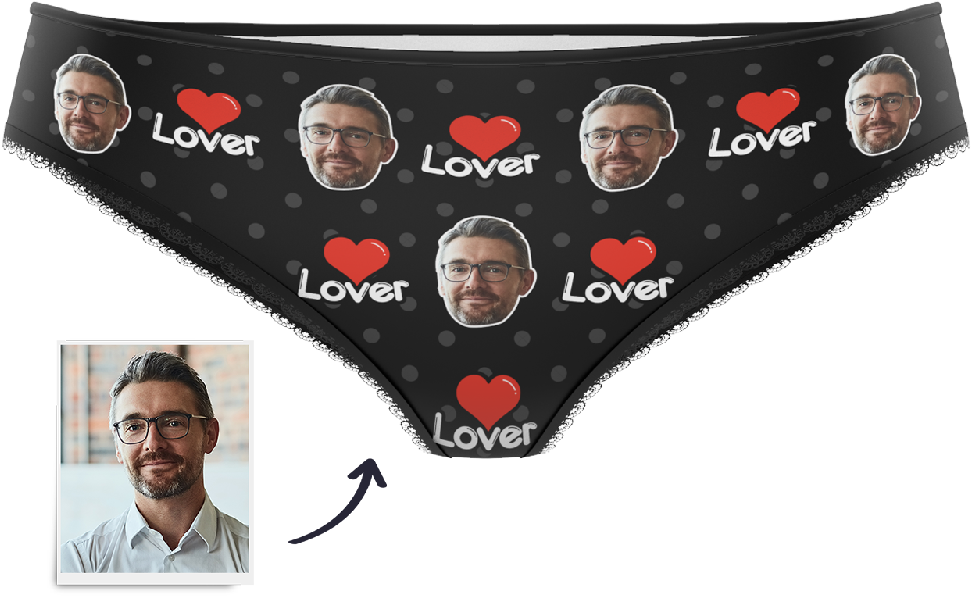 Custom Lover Face Panties - Panties (1000x1000), Png Download