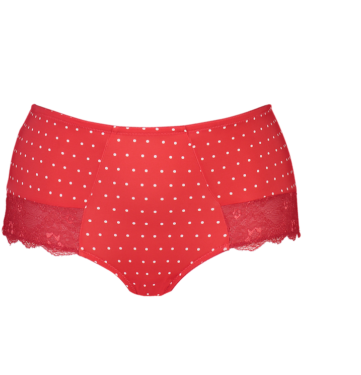 Dotty Knicker Red & Cream - Underpants (850x787), Png Download