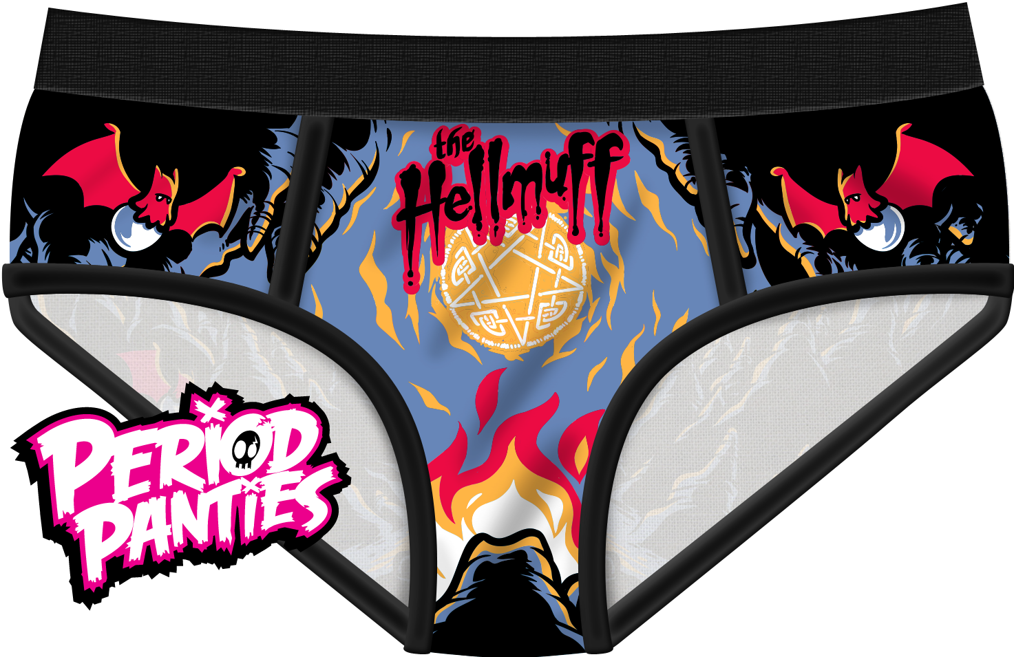 Hellmuff Briefs - Cunt Dracula Period Panties (1473x955), Png Download
