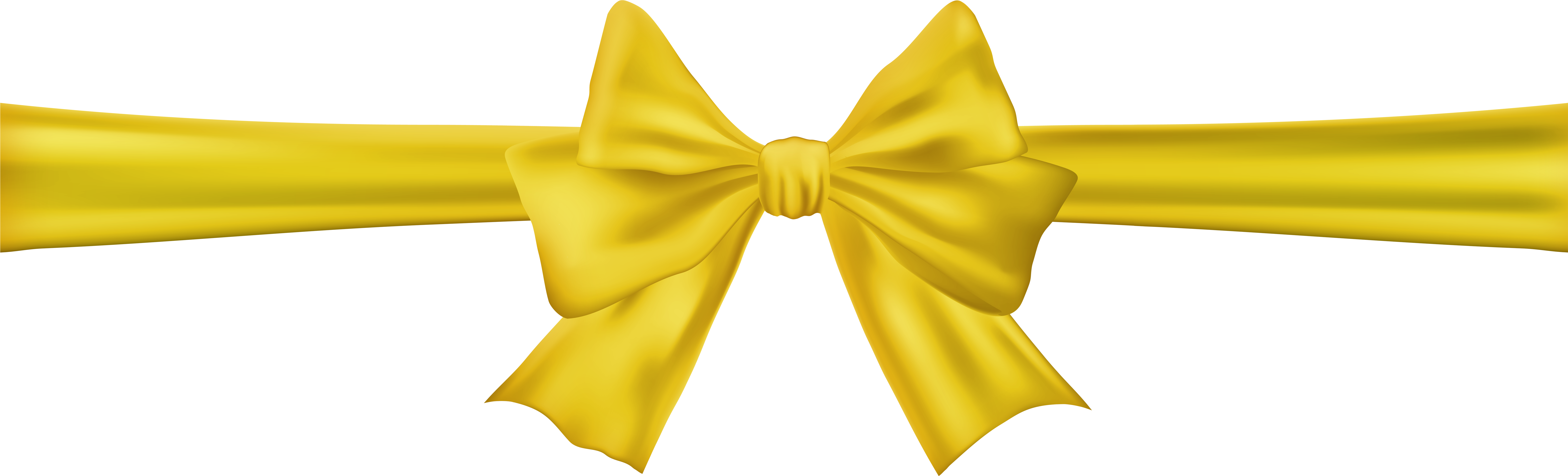 View Full Size - Transparent Yellow Bow Png (8000x2517), Png Download