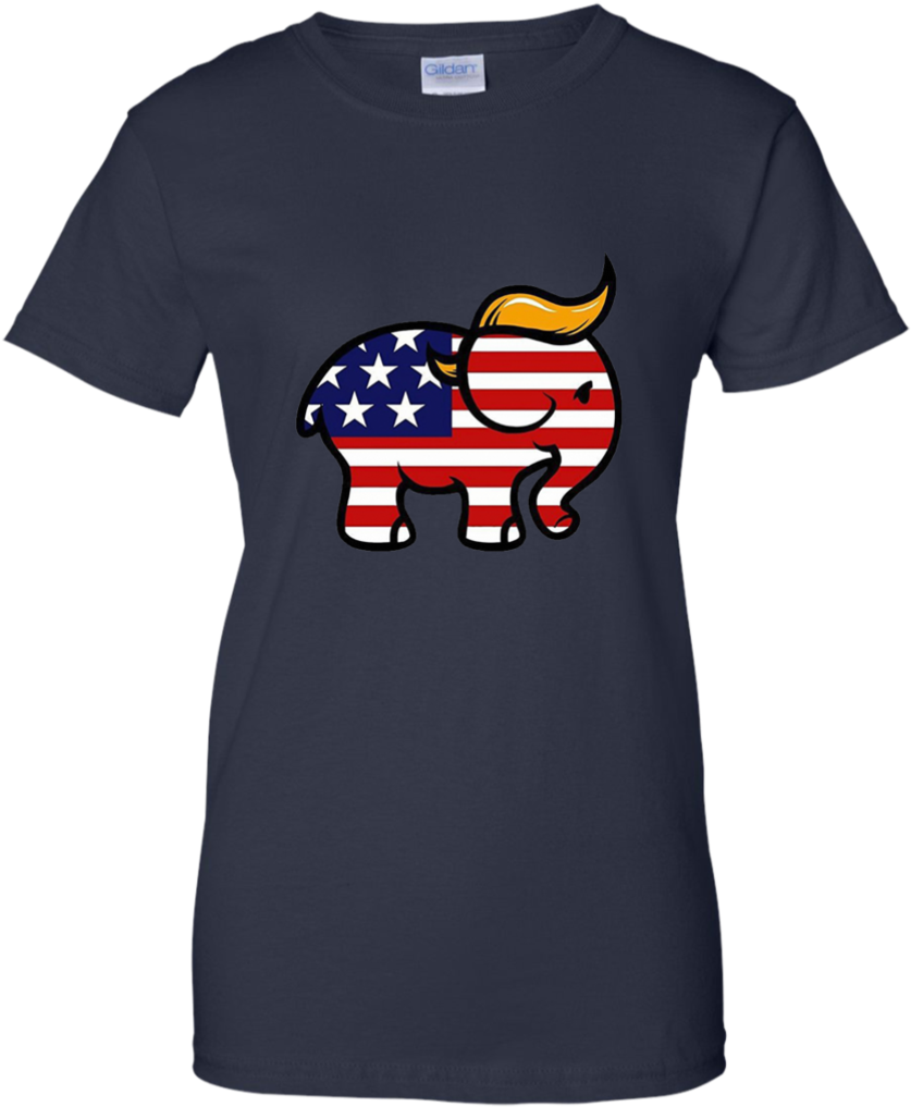 Dolnald Trump Republican Elephant T Shirt M/h/w - T-shirt (1024x1024), Png Download