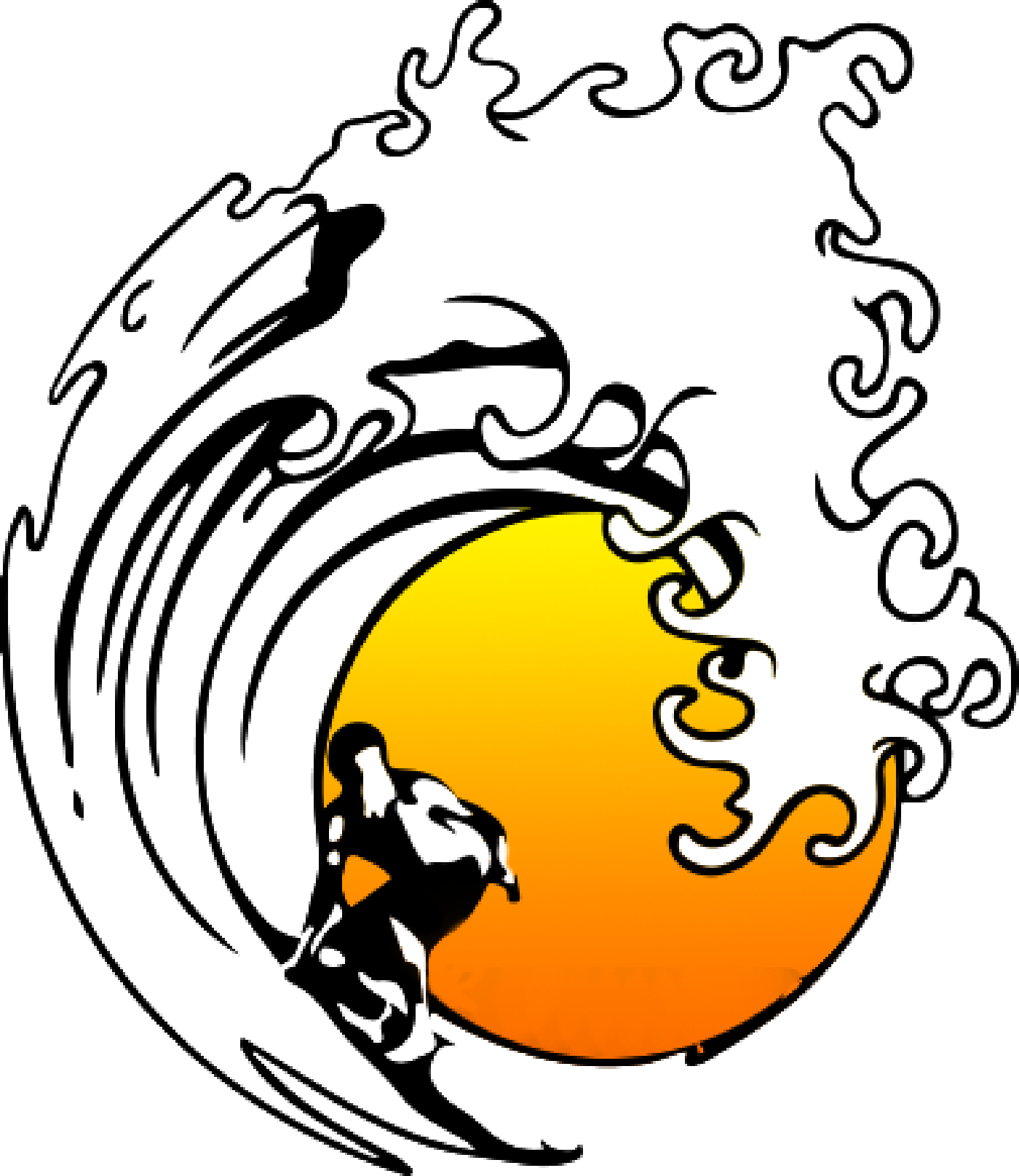 Pipeline Surf Clipart (1400x1615), Png Download