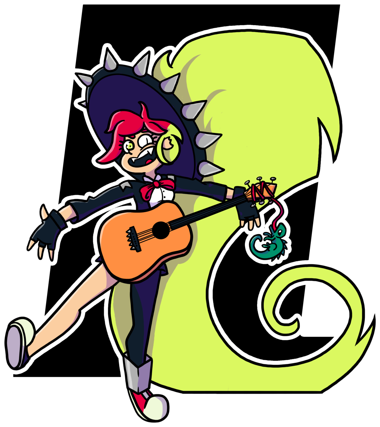 Demencia, From Villainous, In Her Mariachi Outfit - Cartoon (1280x1519), Png Download