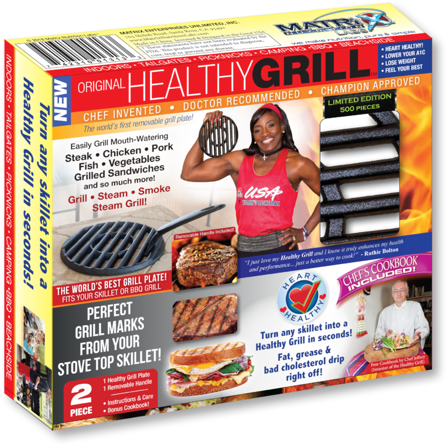 Original Cast Iron Healthy Grill - Bánh (1024x925), Png Download