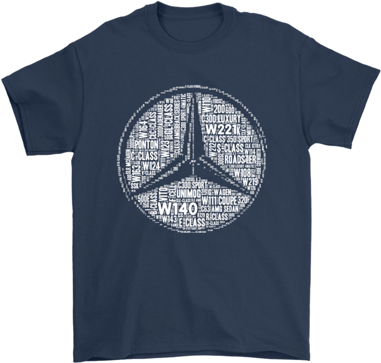 Mercedes Logo All Car Series Model Names Puzzle Shirts-potatotee - Buffalo Bills Funny Tshirt (900x900), Png Download