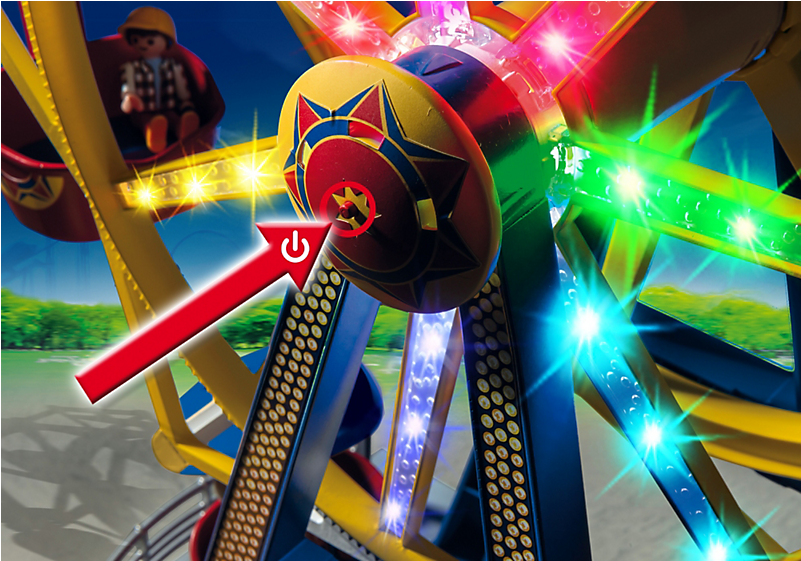 To Operate The Ferris Wheel Automatically, Upgrade - Geobra Brandstätter Playmobil Summer Fun (800x800), Png Download