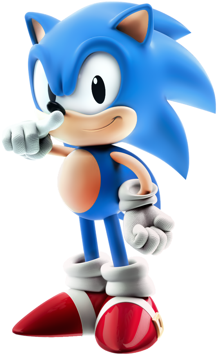 Testing Classic Sonic - Sonic The Hedgehog Art (756x1200), Png Download