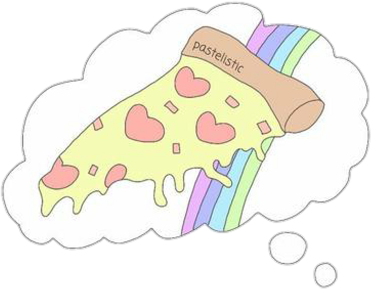 Rainbow Thinking Tumblr Dreams Sadness Girls Ⓒ - Cartoon (1024x1024), Png Download