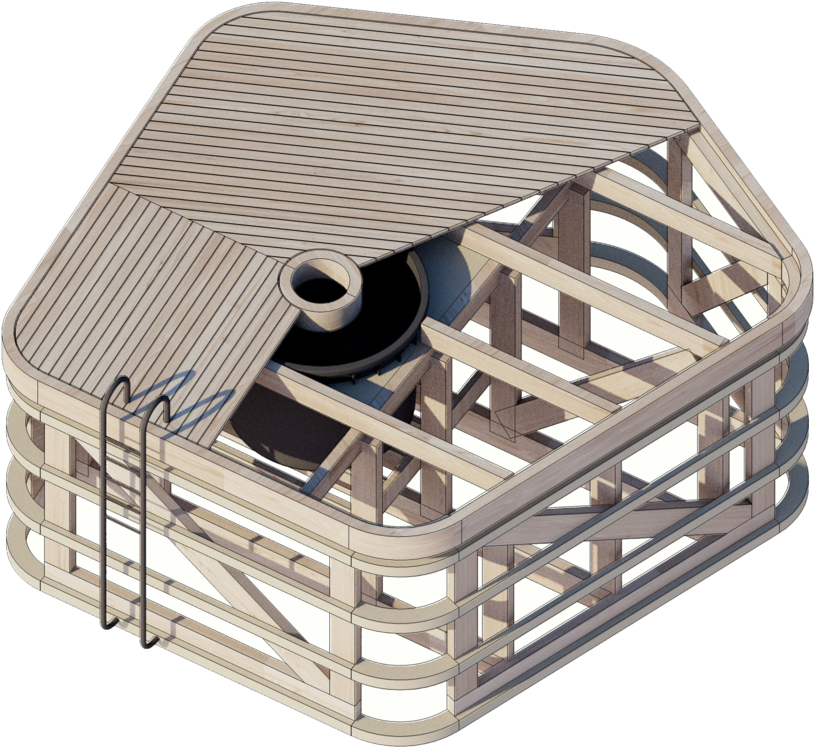 Construction Axo - Copenhagen Floating Islands (1000x960), Png Download
