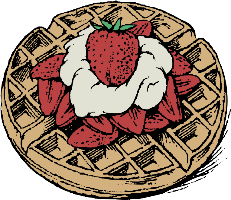 Medium Image - Belgian Waffles Clipart (800x694), Png Download