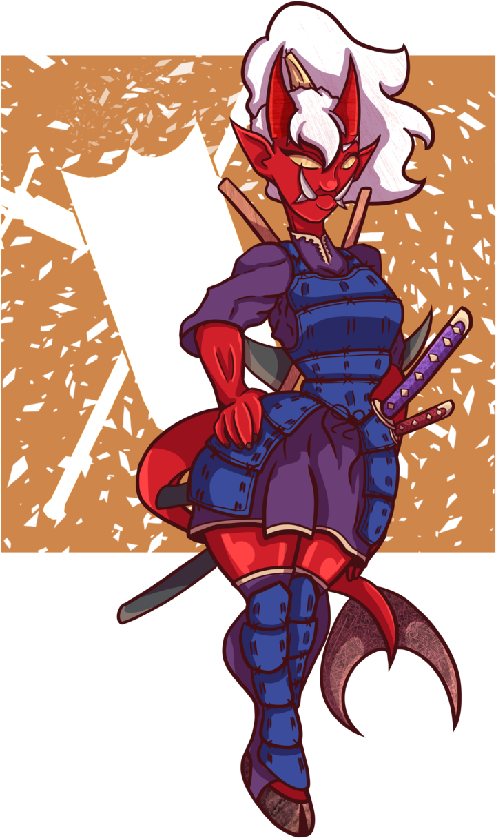 Akane Samurai - Cartoon (1000x1414), Png Download