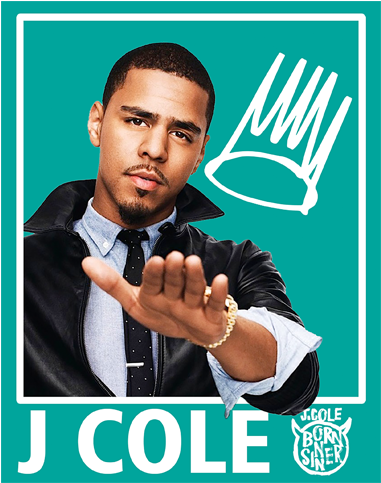 J Cole Hey - Born Sinner (500x667), Png Download