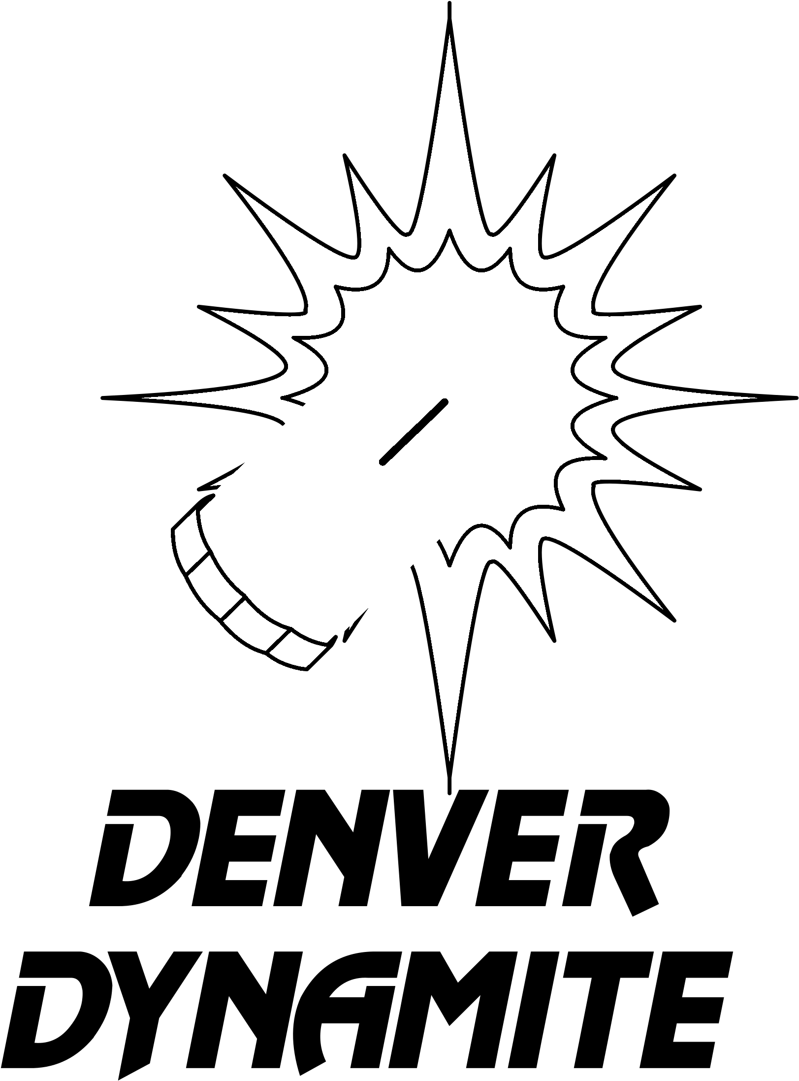 Denver Dynamite Logo Black And White - Denver Dynamite (2400x2400), Png Download