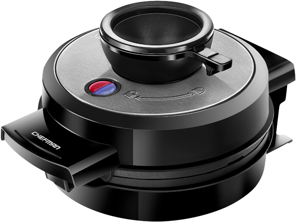 Mess Free, Stress Free Waffles - Chefman Perfect Pour Volcano Belgian Waffle Maker (1000x1000), Png Download