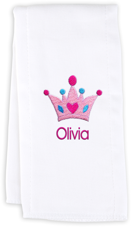 Personalized Burp Cloth With Crown - Sock (1000x1000), Png Download