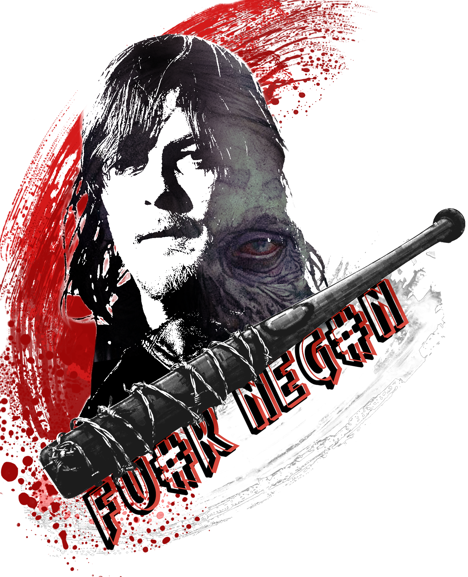 Fuck Negan (1550x1910), Png Download