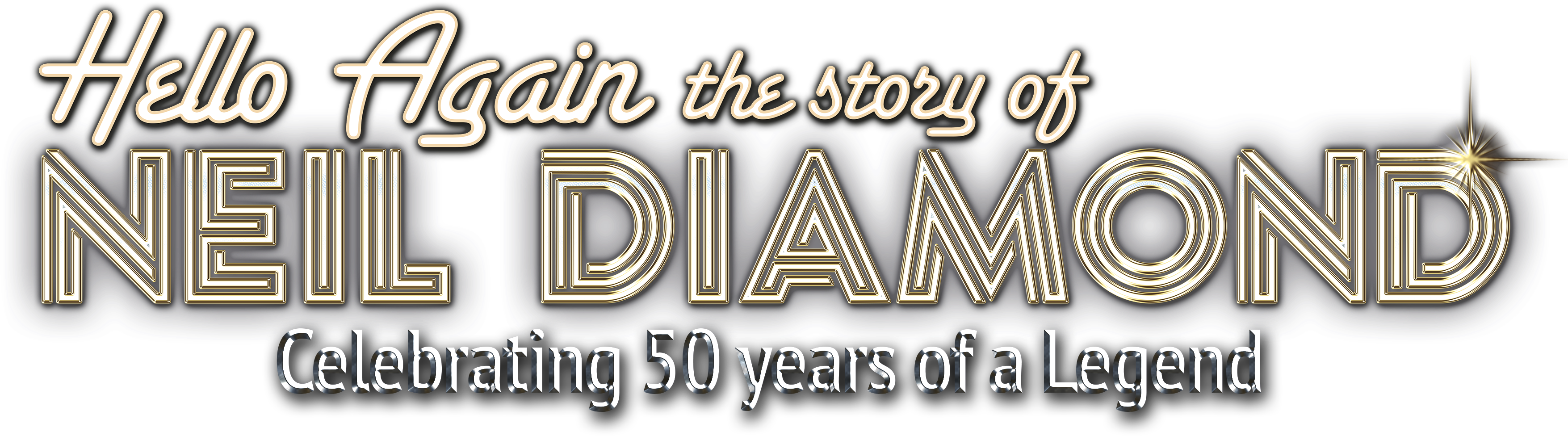 Hello Again Neil Diamond - Hello Again Neil Diamond Tour (3600x1100), Png Download