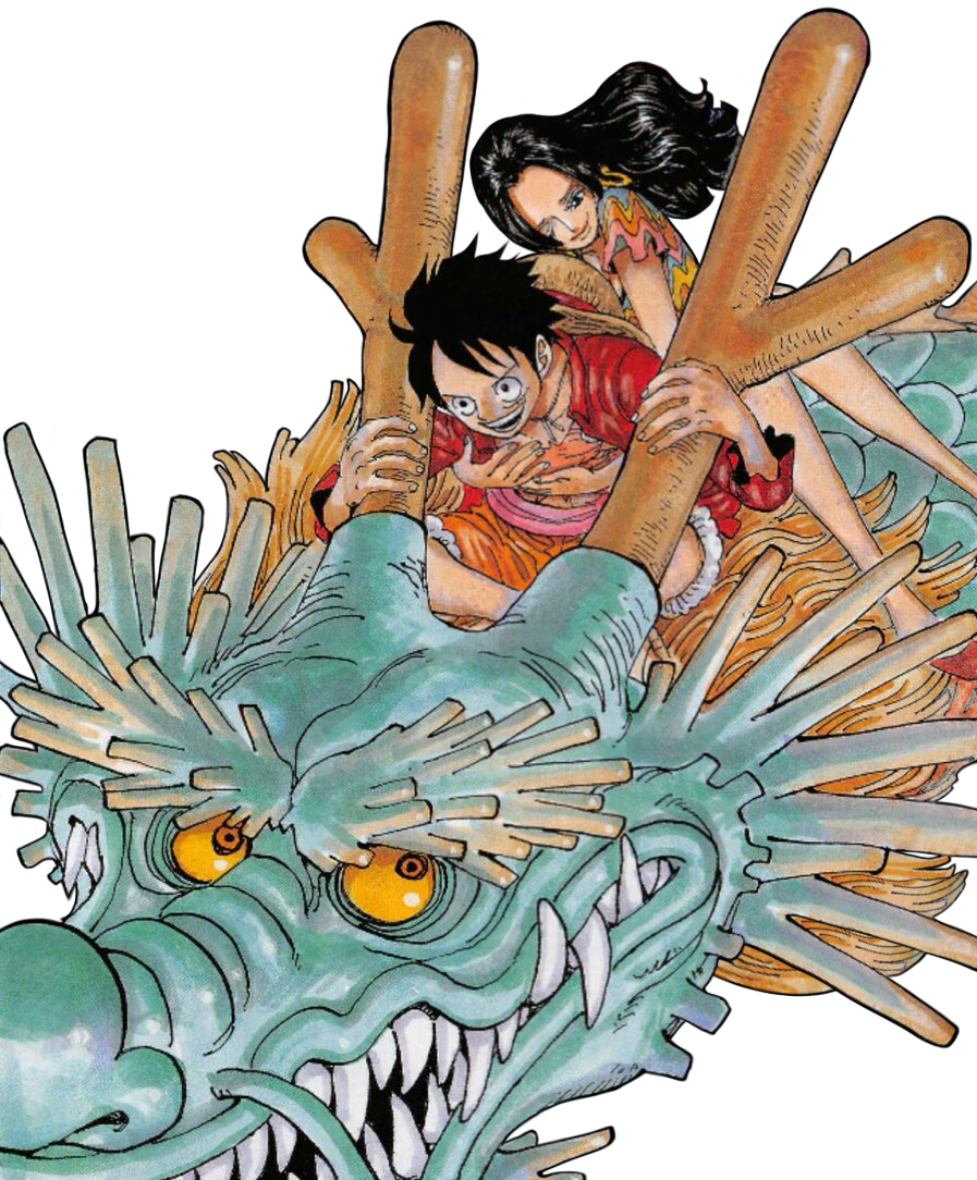 Luffy & Hancock From Chapter 874 Color Spread - Luffy And Shirahoshi Love (897x1084), Png Download