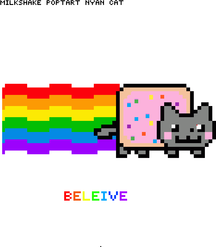 Milkshake Nyan Cat - Mlg Nyan Cat Png (1050x1050), Png Download