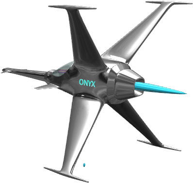 Onyx Alien Space Ship - Fighter Aircraft (890x668), Png Download